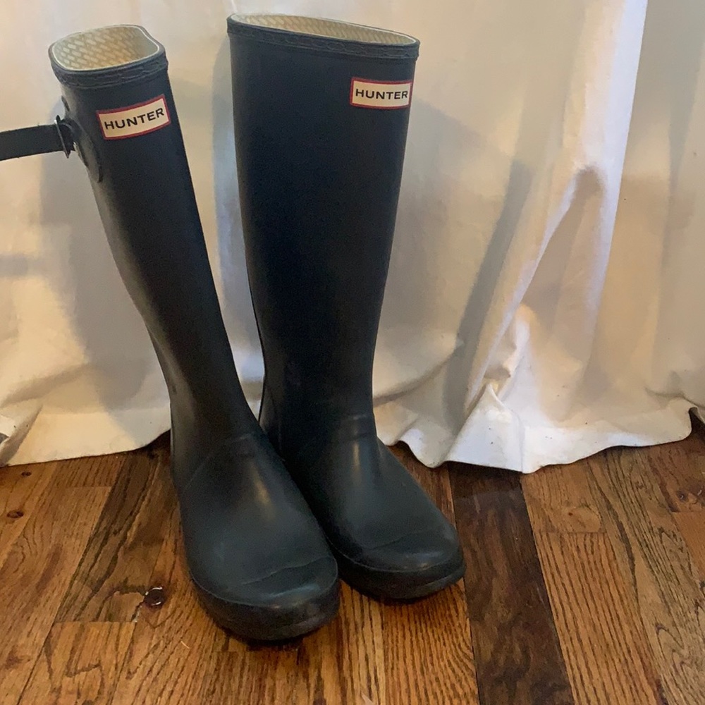 Tall Navy Hunter Boots